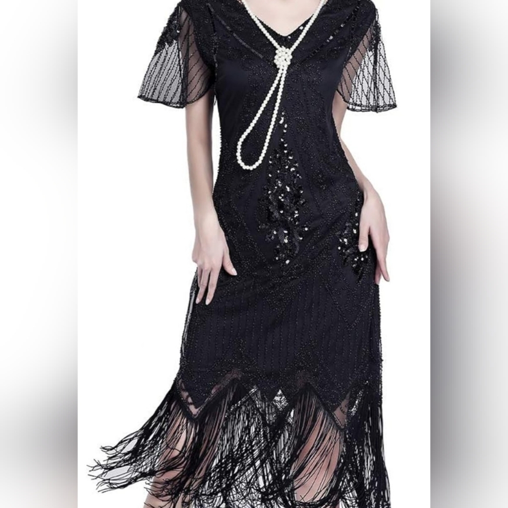 Flapper Dresses 1920s Gatsby Roaring 20s Size Medium